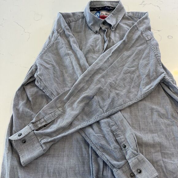 Vintage Wranglers George Strait 3xl Gray Micro Gingham Button Down - Picture 7 of 8